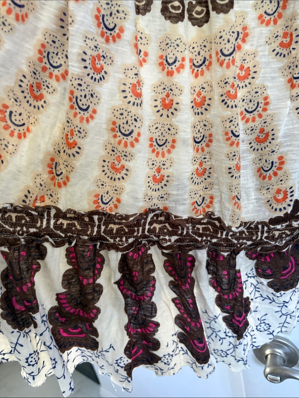 FRee people Boho Crochet-Detail Multicolor Women's beach dress Dress - L - Picture 2 of 14